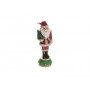 Schiaccianoci Babbo Natale con abete  in resina H. 30 cm.