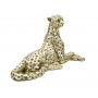 Scultura Leopardo Points in resina oro