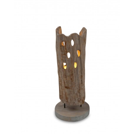 Lampada da tavolo in legno H.60 cm, Jungle