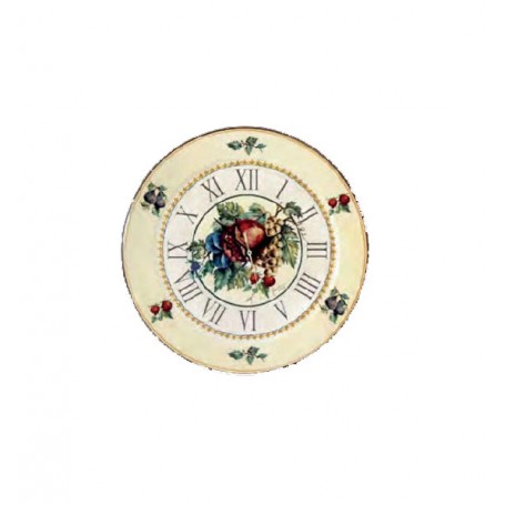 Orologio da parete in ceramica Ø 30 Decoro MERISI