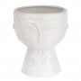 Vaso coppa in ceramica anticata Volto Uomo H. 19 cm