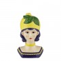 FRUIT GIRL, con cappello limone , Vaso in ceramica