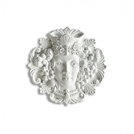 Maschera da parete iMORI , uomo o donna in resina Ø 26 cm. Coll.Mediterranea