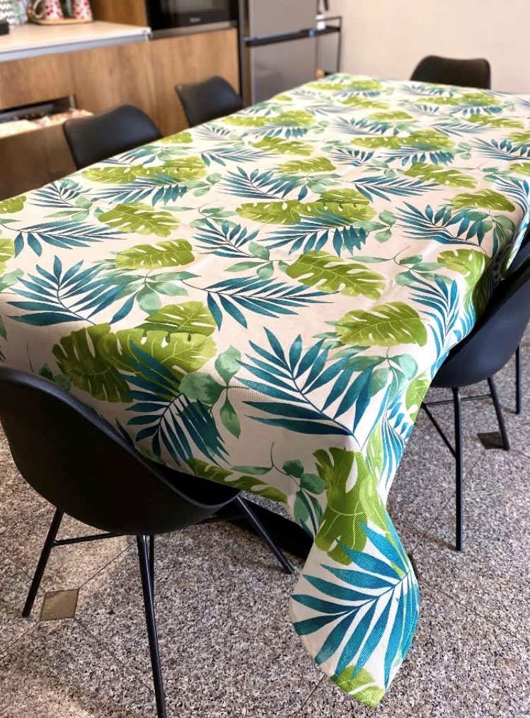 Tovaglia copritavolo in cotone italiano , Decoro TROPICAL