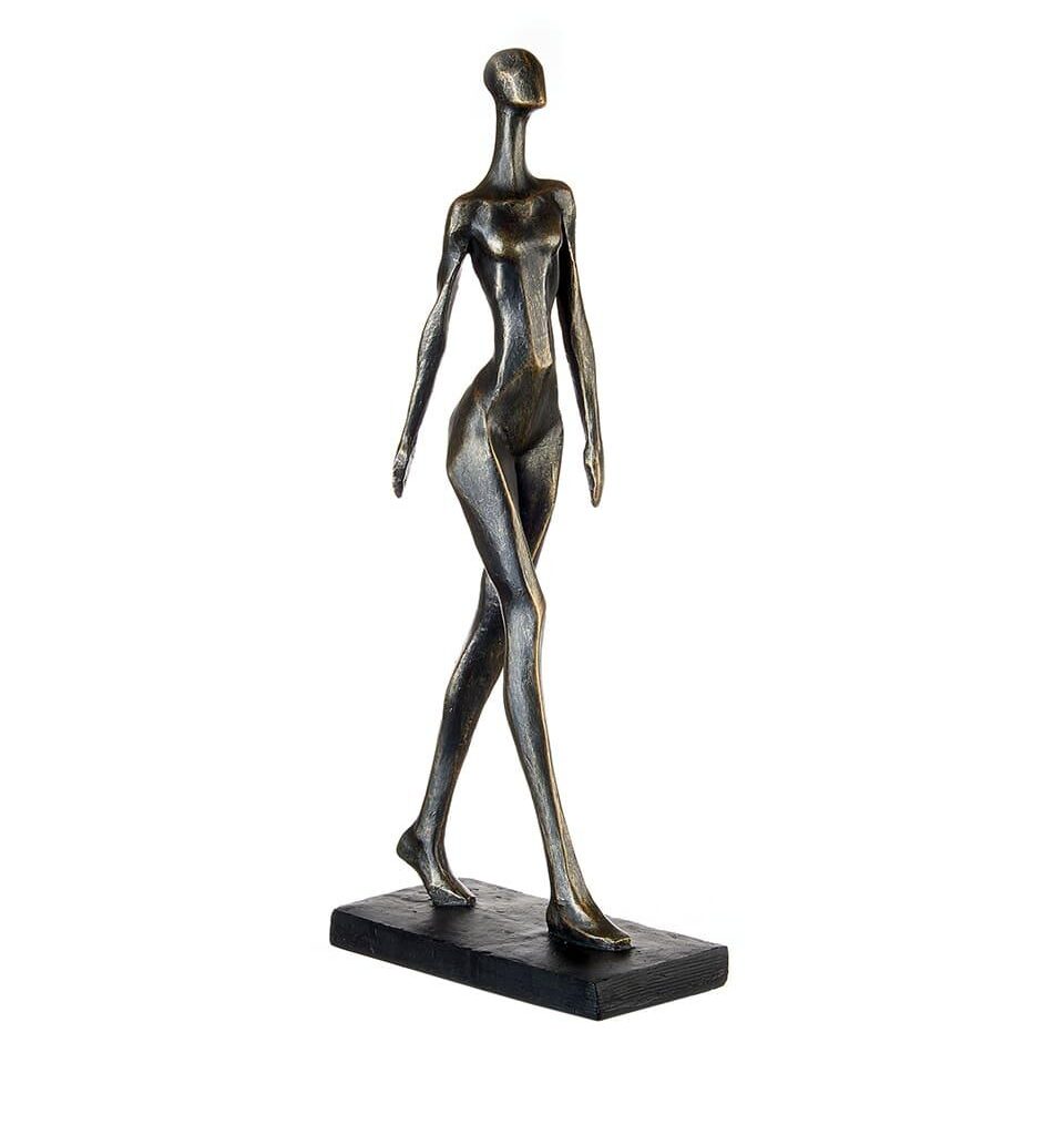 Scultura decorativa Donna in resina nera