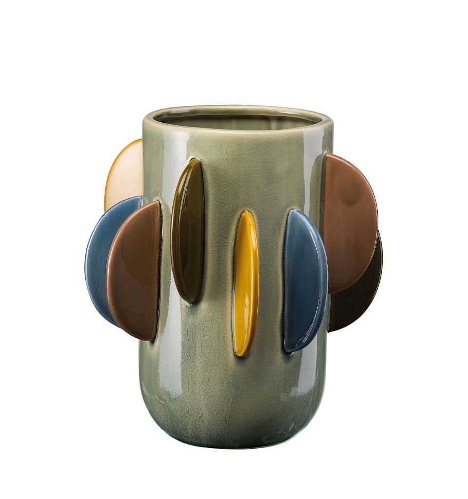 Vaso gres policromo CERCHI