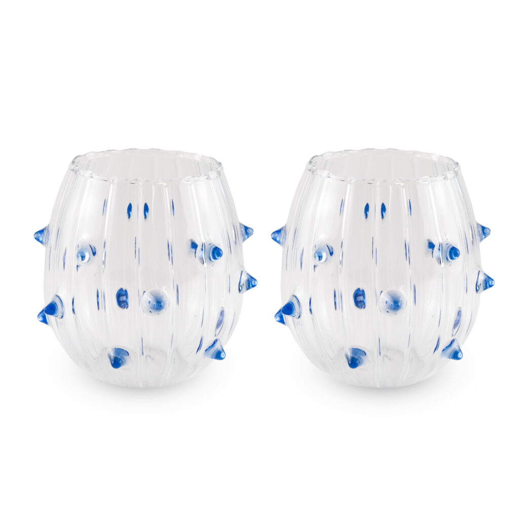 Set 6 bicchiere acqua SPINE AZZURRE