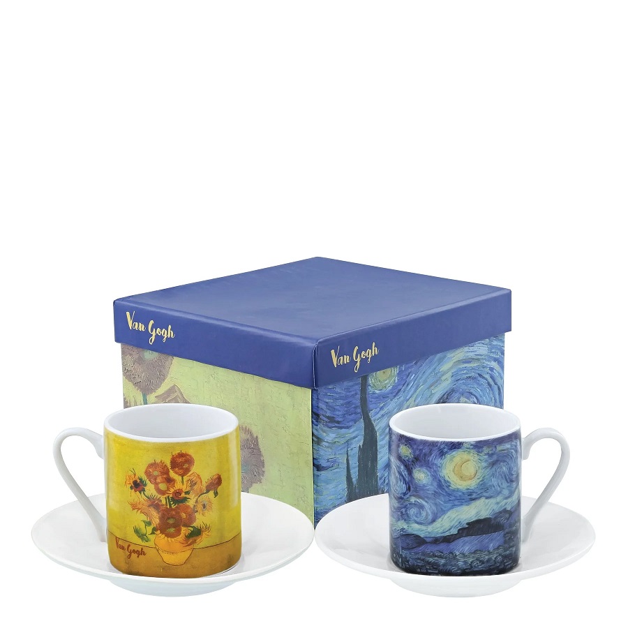 Set 2 tazza caffè Omaggio a Vincent Van Gogh