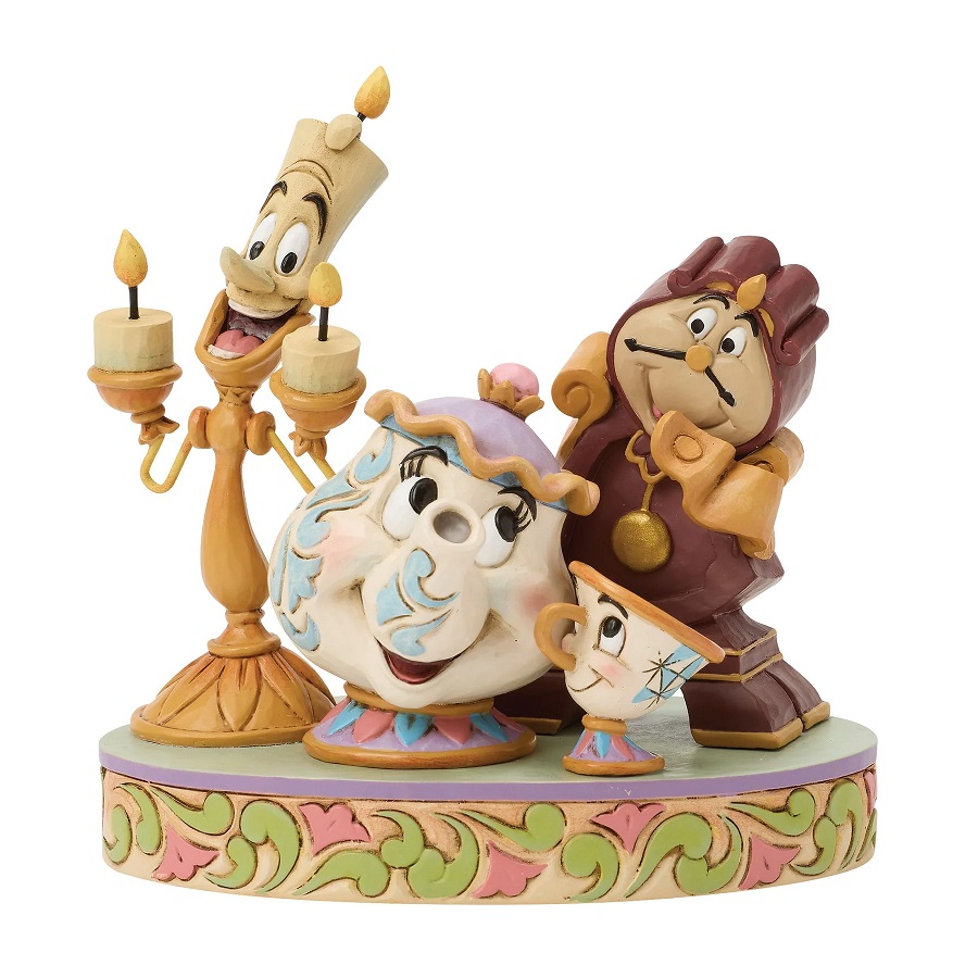 Figura ” Lumière: Mrs Samovar, Zip e Big Ben ” Disney Traditional Colletion